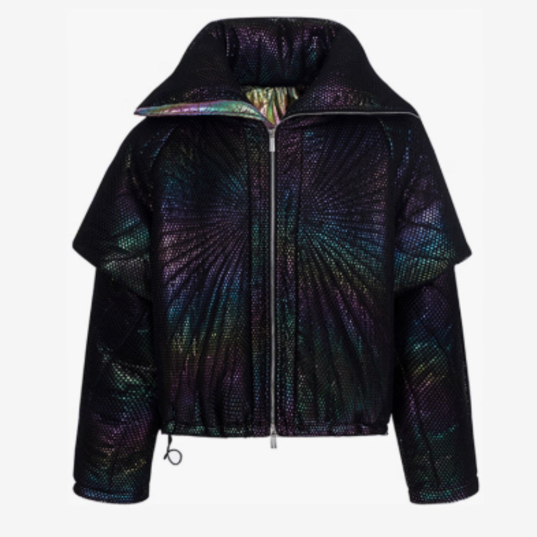 Male Dark Knight Large Collar Alien Short Cotton Jacket